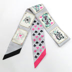 Hermes Twilly Jude Cult Playing Card Pattern Gray Black Pink Multicolor — view 4