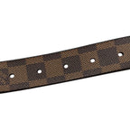 Louis Vuitton Belt Ceinture Carre Damier Ebene Logo Buckle Silver — view 7
