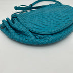 Bottega Veneta Crossbody Shoulder Bag Intrecciato Leather Blue — view 5