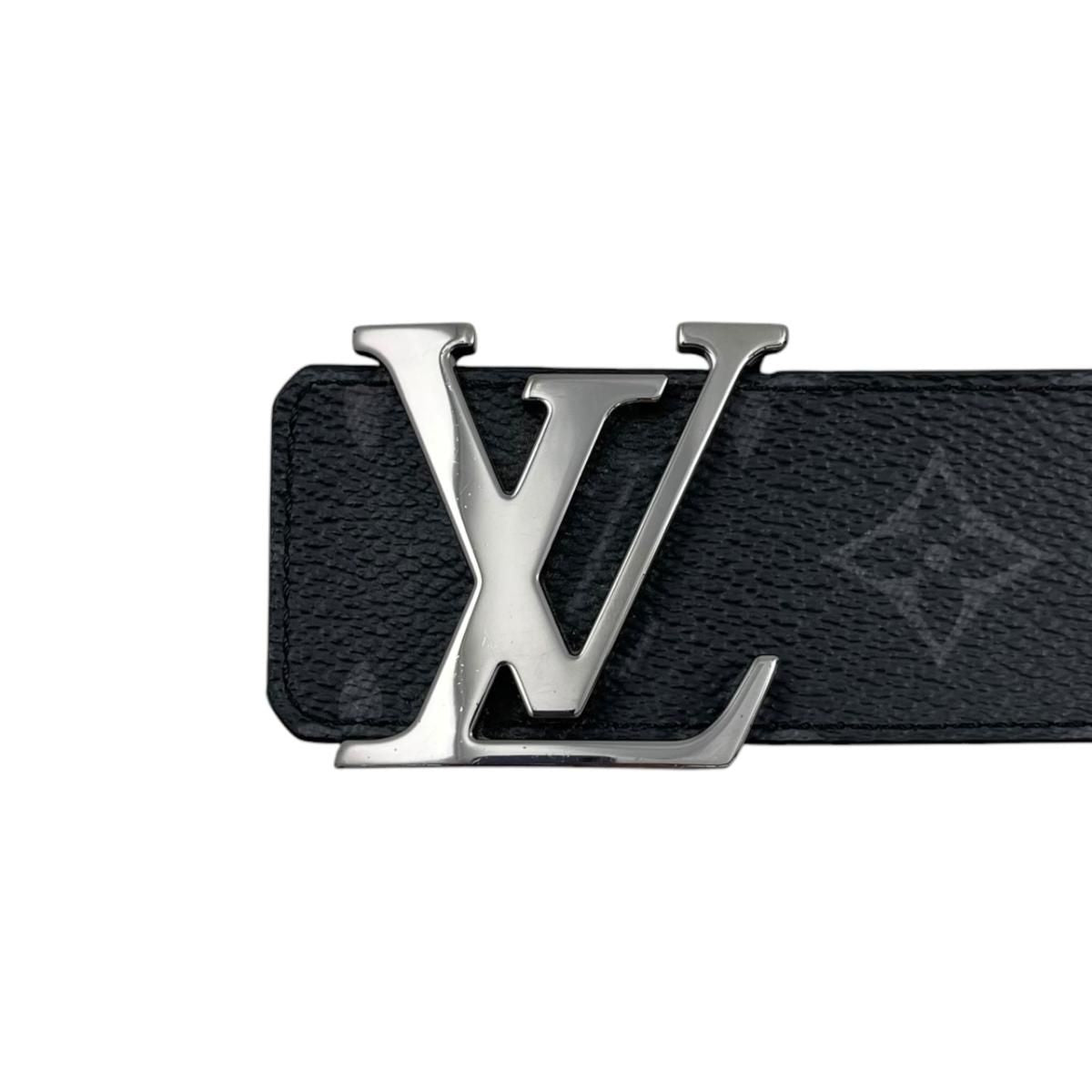 Louis Vuitton Belt LV Initial 40 mm Reversible Monogram Eclipse Black — view 3