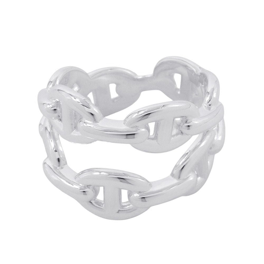 Hermes Ring Chaine D'ancre Double Row 54 Enchainee