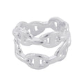 Hermes Ring Chaine D'ancre Double Row 52 Enchainee