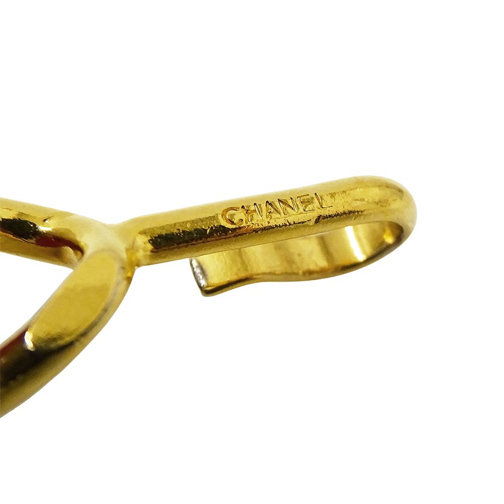 Chanel Belt Chain Leather Red Gold CC Logo — view 4