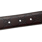 Gucci Belt Shi Marais the Logo Brown Silver — view 6
