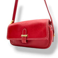 Loewe Anagram Shoulder Bag Pochette Crossbody Leather Red Gold Vintage Retro