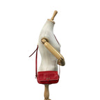 Loewe Anagram Shoulder Bag Pochette Crossbody Leather Red Gold Vintage Retro — view 4
