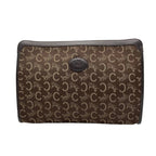 Celine Clutch Pouch C Macadam Carriage Pattern Canvas Leather Brown Gold — view 2