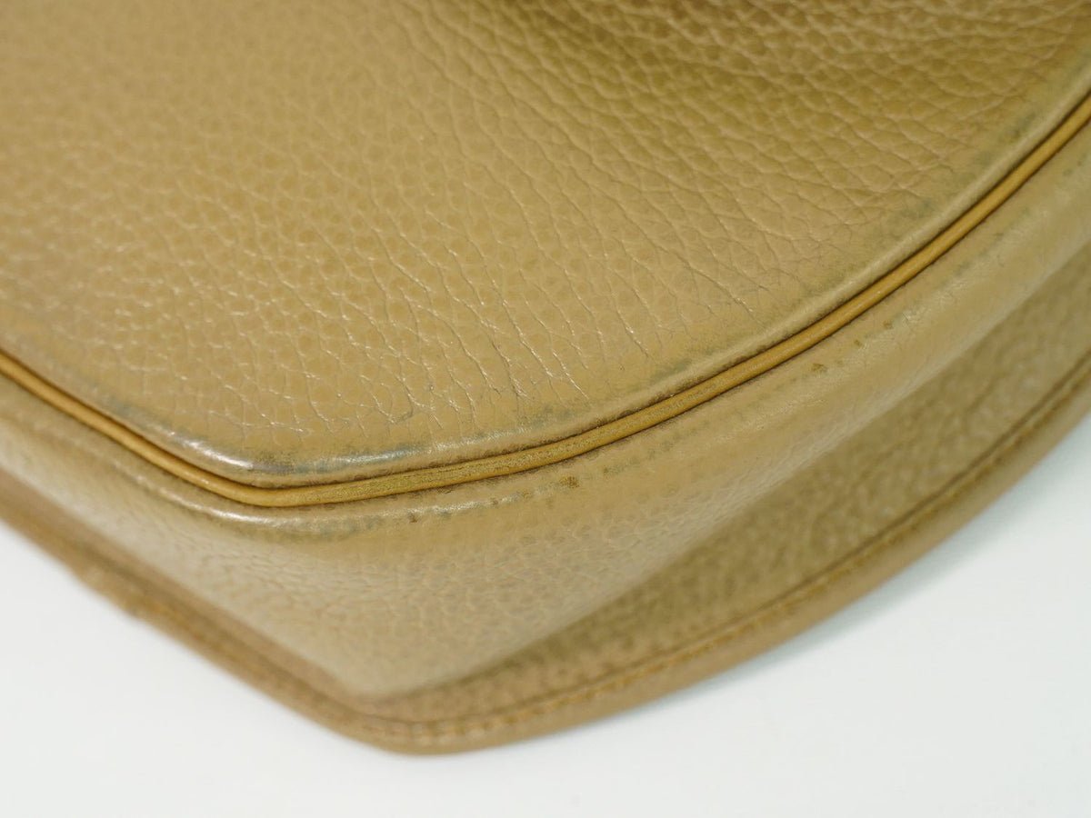 Dior Leather Shoulder Bag Pochette Beige — view 7