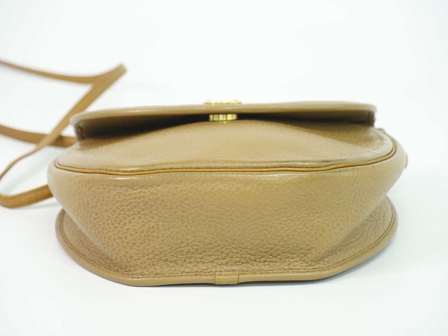Dior Leather Shoulder Bag Pochette Beige — view 3