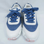Hermes Bouncing Sneakers 41 Denim Leather Shoes — view 3