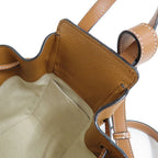 Loewe Hammock Drawstring Mini Shoulder Bag Anagram Brown — view 9