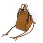 Loewe Hammock Drawstring Mini Shoulder Bag Anagram Brown — view 2