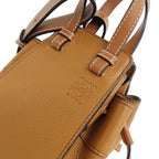 Loewe Hammock Drawstring Mini Shoulder Bag Anagram Brown — view 8