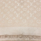 Louis Vuitton Shawl Monogram Dune Silk Beige Scarf — view 2