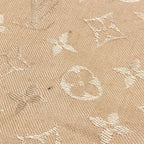 Louis Vuitton Shawl Monogram Dune Silk Beige Scarf — view 4