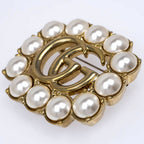 Gucci GG Pearl Brooch Double — view 3