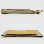 Loewe Ten Card Holder Coin Case Yellow Leather Anagram Logo — view 3