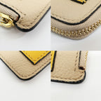 Loewe Ten Card Holder Coin Case Yellow Leather Anagram Logo — view 5