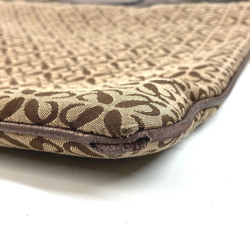 Loewe Shoulder Bag New Line Leather Canvas Brown — view 6