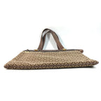Loewe Shoulder Bag New Line Leather Canvas Brown — view 5