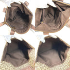 Loewe Shoulder Bag New Line Leather Canvas Brown — view 9