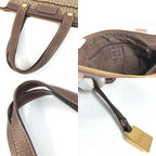 Loewe Shoulder Bag New Line Leather Canvas Brown — view 8