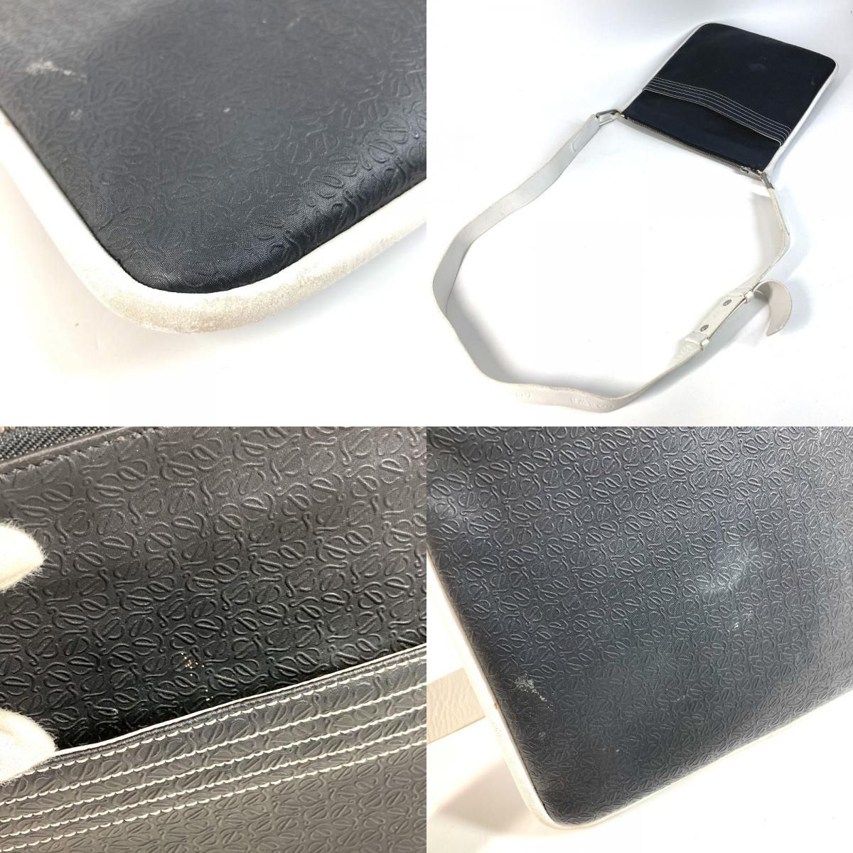 Loewe Shoulder Bag Anagram Logo Leather Black — view 7