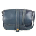 Hermes Shoulder Bag Noumea Leather Navy