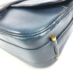 Hermes Shoulder Bag Noumea Leather Navy — view 6