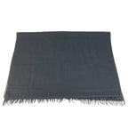 Chanel Shawl Logo Fringe Cashmere Black Scarf — view 2