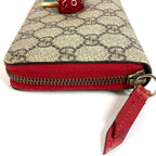 Gucci Wallet GG Logo Cherry Rhinestone Supreme Canvas — view 3
