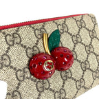 Gucci Wallet GG Logo Cherry Rhinestone Supreme Canvas — view 7