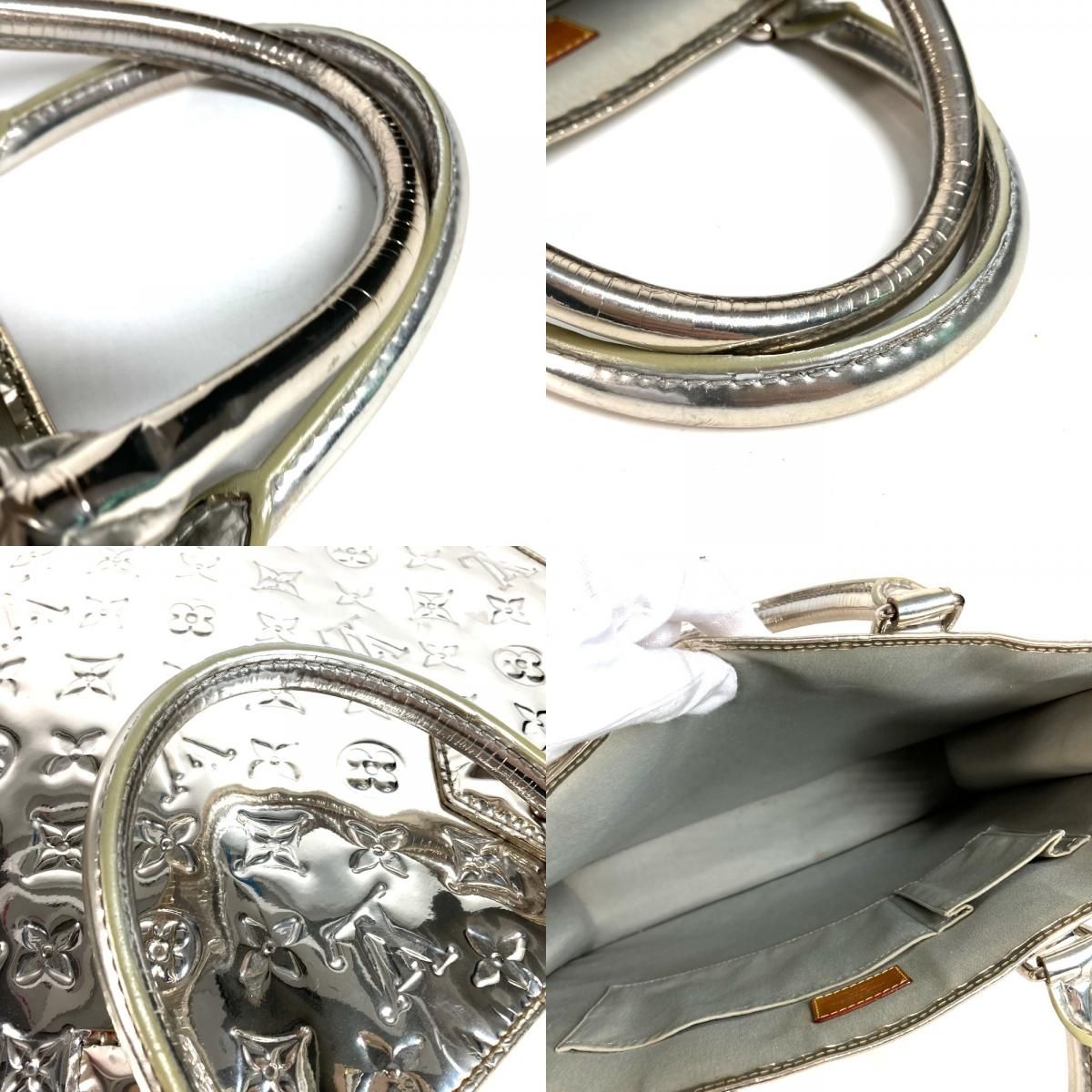 Louis Vuitton Handbag Arjan Leather Silver — view 8