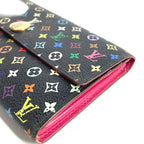 Louis Vuitton Wallet Portefeuille Sarah Monogram Multicolor Canvas Noir Black — view 6