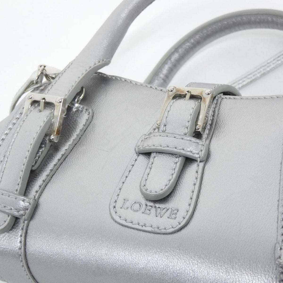 Loewe Senda Bag Handbag Silver — view 4