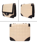 Chanel Chain Shoulder Bag Double Silver Chocolate — view 3