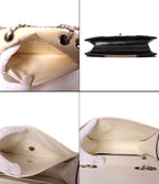 Chanel Chain Shoulder Bag Double Silver Chocolate — view 2