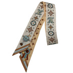 Louis Vuitton Bandeau BB From the Cloud Silk Scarf S Beige Multicolor