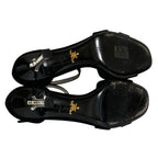 Prada Crystal Heels Ankle Strap Sandals 37 Black — view 4