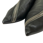 Celine Phoebe Philo Era Leather Pointed Toe Zipper Flat Shoes 36 Black — view 3