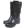 Louis Vuitton Damier Graphite Ha Flava Leather Engineer Boots Rain 7 Black