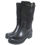 Louis Vuitton Damier Graphite Ha Flava Leather Engineer Boots Rain 7 Black