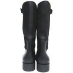 Louis Vuitton Damier Graphite Ha Flava Leather Engineer Boots Rain 7 Black — view 6