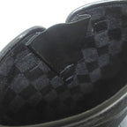 Louis Vuitton Damier Graphite Ha Flava Leather Engineer Boots Rain 7 Black — view 8
