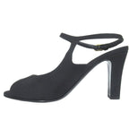 Chanel CC Logo Ankle Strap High Sandals 35c Black — view 3