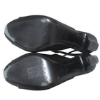 Chanel CC Logo Ankle Strap High Sandals 35c Black — view 9