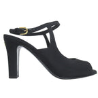 Chanel CC Logo Ankle Strap High Sandals 35c Black — view 2