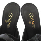 Chanel CC Logo Ankle Strap High Sandals 35c Black — view 6