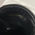 Prada Calf Leather Wingtip Medallion Shoes Dress 37 Black — view 9