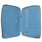 Hermes Veau Epsom Agenda Zip Around Notebook Cover Blue Jean — view 7